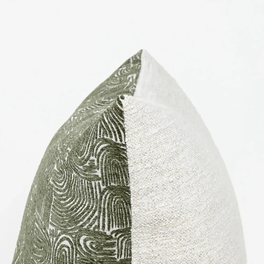 Coussins textile - Coussin en cuir artistique vert militaire - Collection Forest - DARCY & DUKE