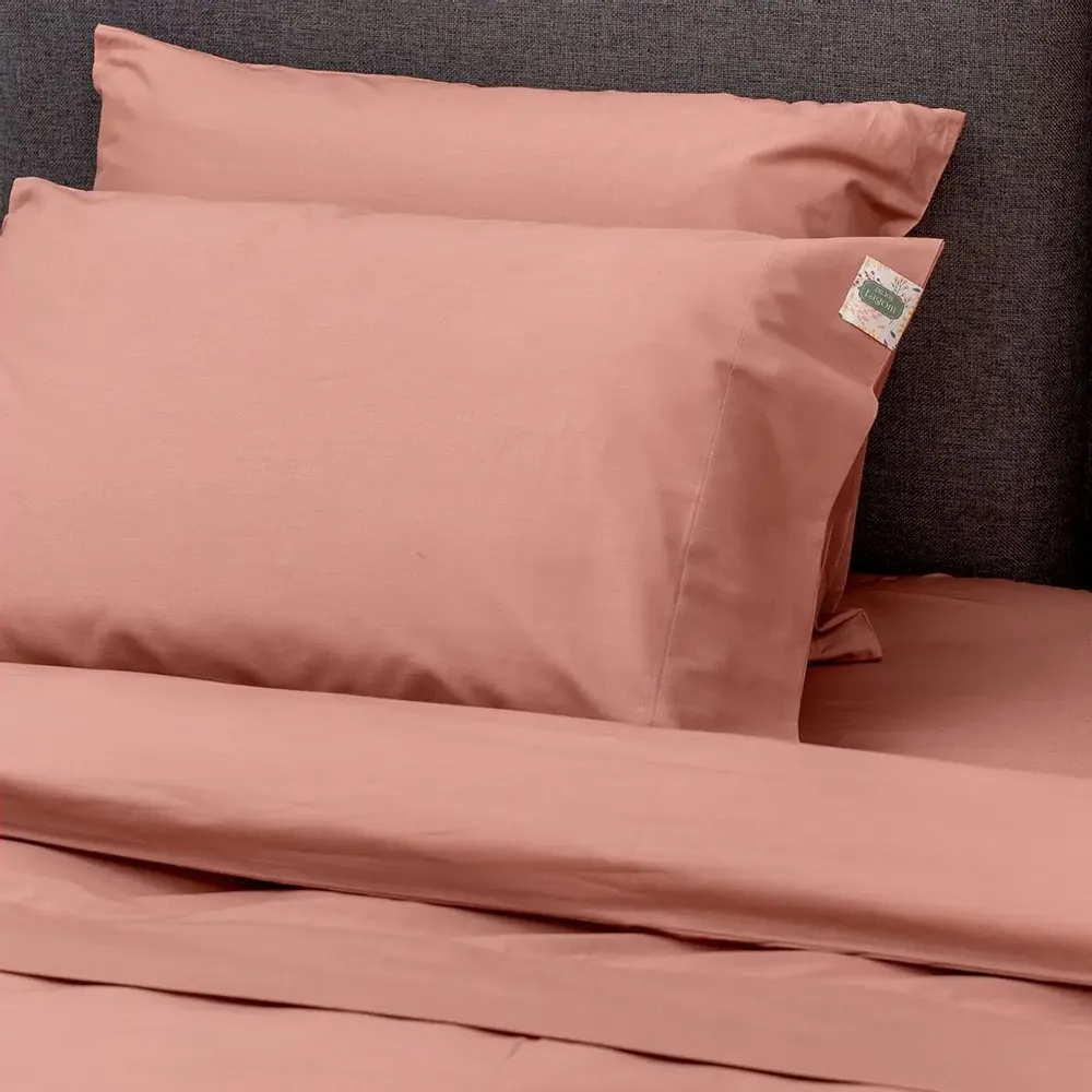 Bed linens - Single bed linen set ,100 % cotton ranforce, Peach - DILIOS