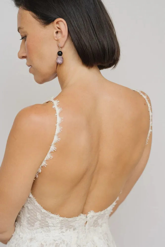 Tissus - Boucles d'oreilles Echo de soie - GÉRALDINE VENET BIJOUX EN SOIE