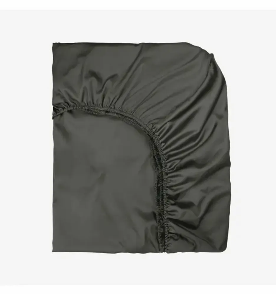 Bed linens - Sateen Fitted Sheet, 140x200x25, Smoky - DILIOS