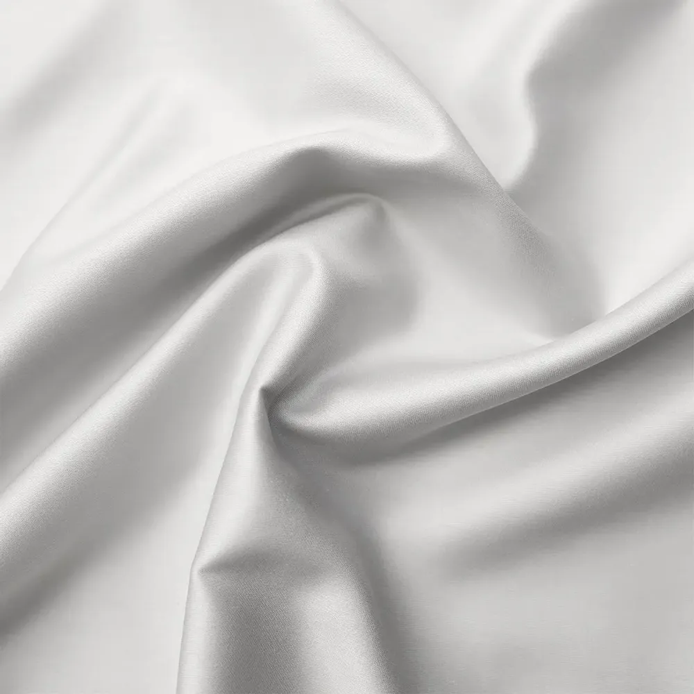 Linge de lit - Drap-housse en satin, 160x200x25, argenté - DILIOS