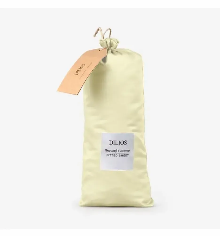 Bed linens - Sateen Fitted Sheet, 200x200x25, Ecru - DILIOS