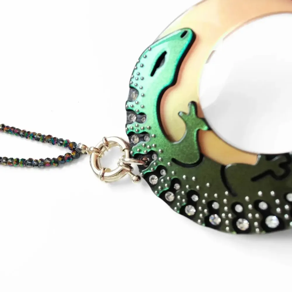 Jewelry - PENDANT-GLASSES OCELLATED LIZARD - FLIPPAN' LOOK