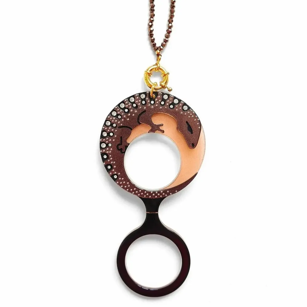 Jewelry - PENDANT-GLASSES OCELLATED LIZARD - FLIPPAN' LOOK