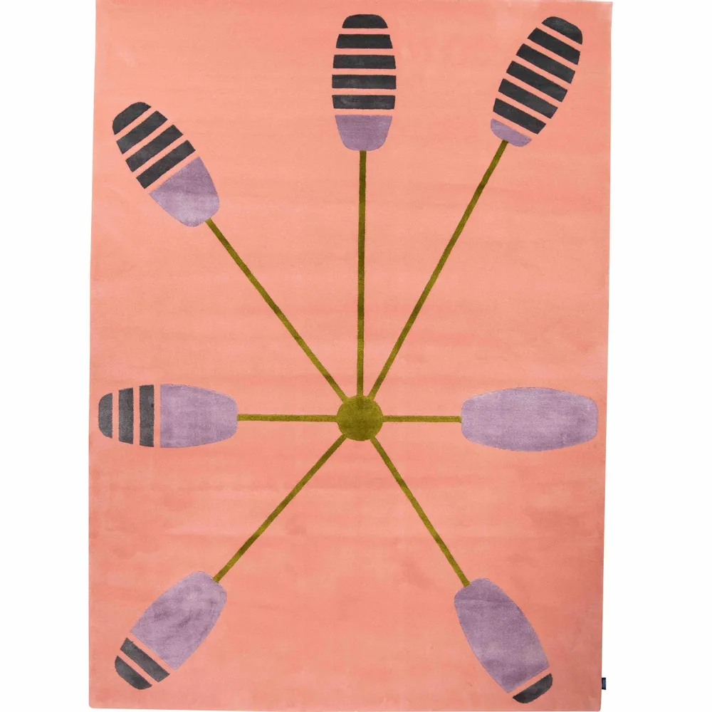 Tapis design - Tapis Flowery - Tinged leaves - SOFTICATED