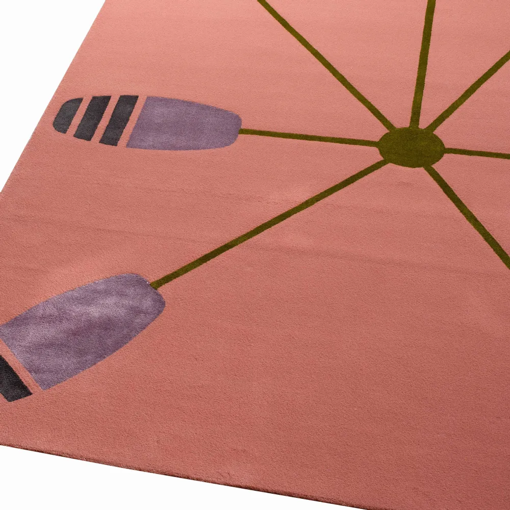 Design carpets - Flowery Rug - Tinged Leaves - SOFTICATED