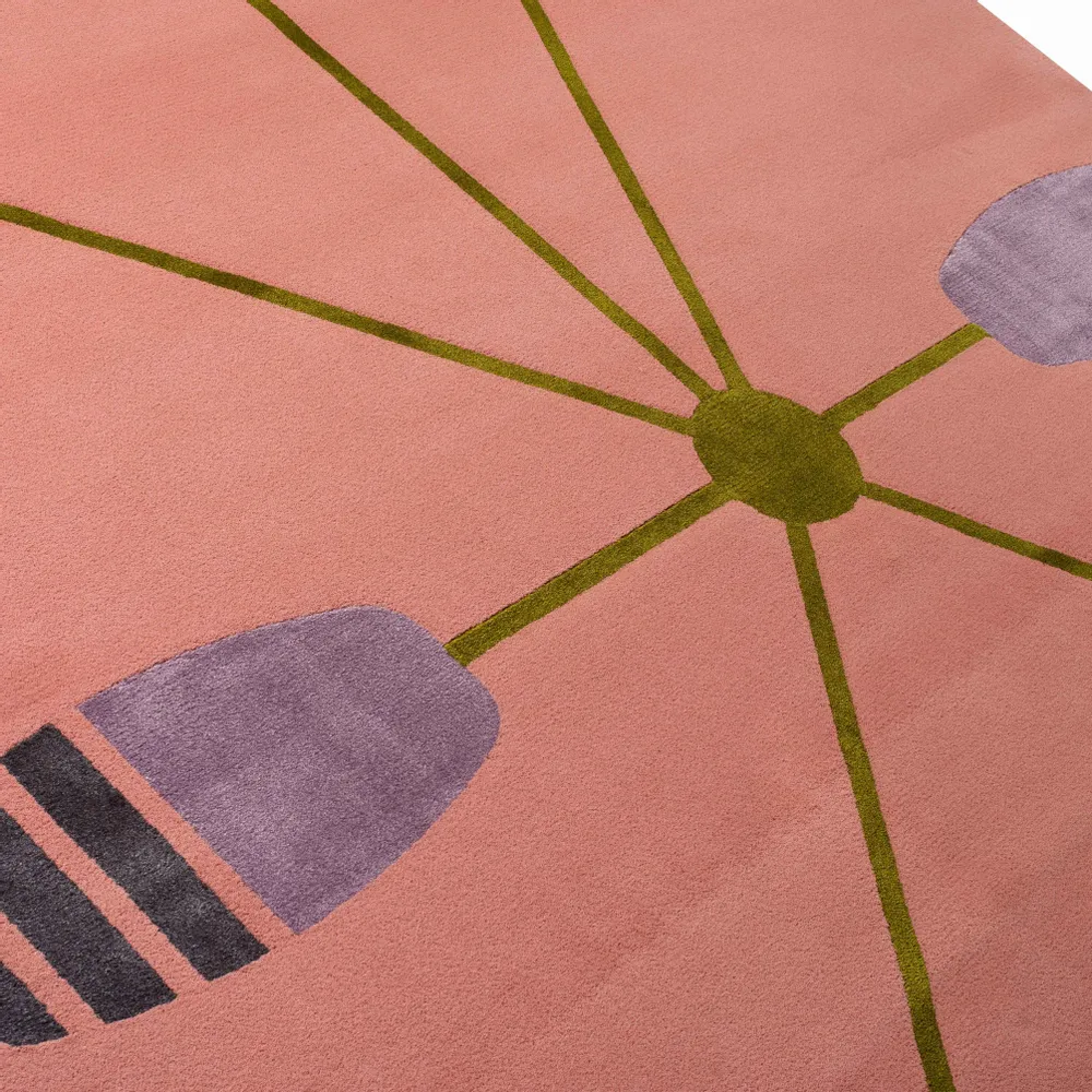 Design carpets - Flowery Rug - Tinged Leaves - SOFTICATED