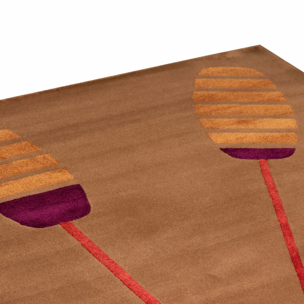 Design carpets - Lush Custom Design Rug - Tinged Leaves - SOFTICATED