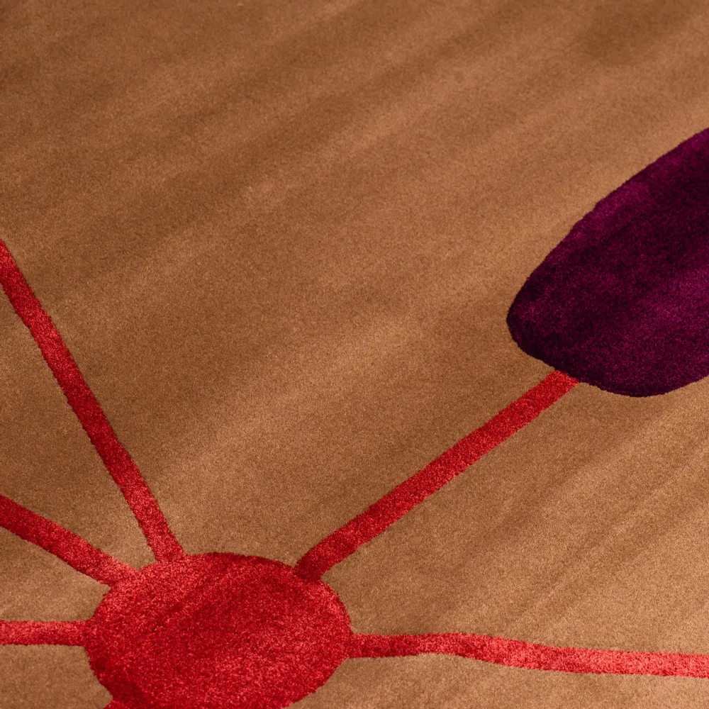 Design carpets - Lush Custom Design Rug - Tinged Leaves - SOFTICATED