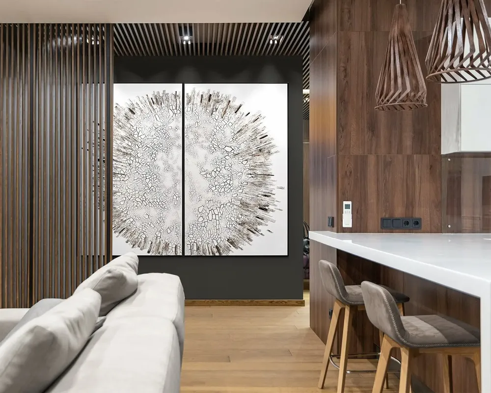 Services - 'Diptyque Ícaro' - Œuvre Originale - 240x200cm - PERSPECTIVA 10