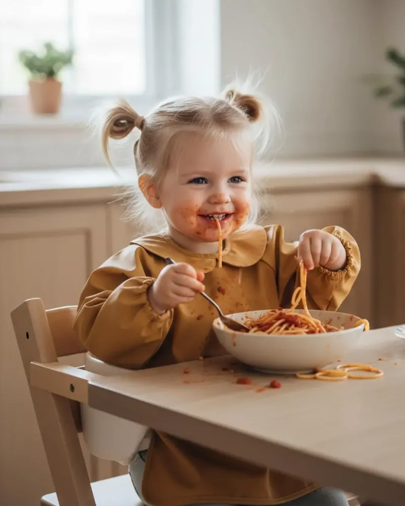 Children's mealtime - Bavoir-tablier col claudine tissu imperméable - BB&CO