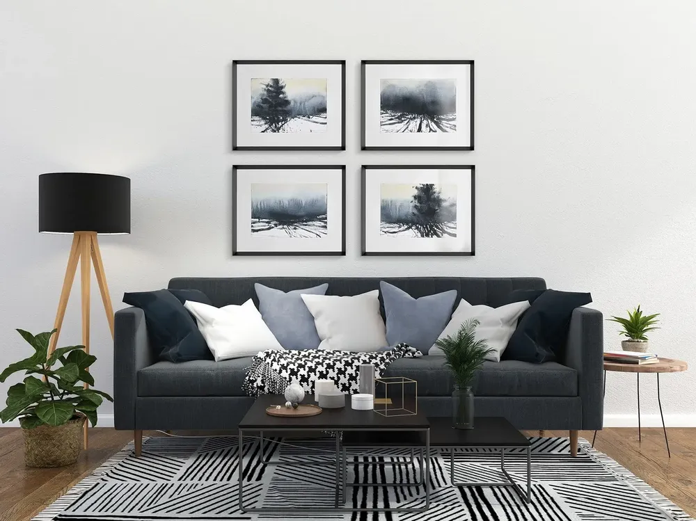 Services - 'Atmósferas 01 Grises' - Œuvre Originale - 75x60cm - PERSPECTIVA 10