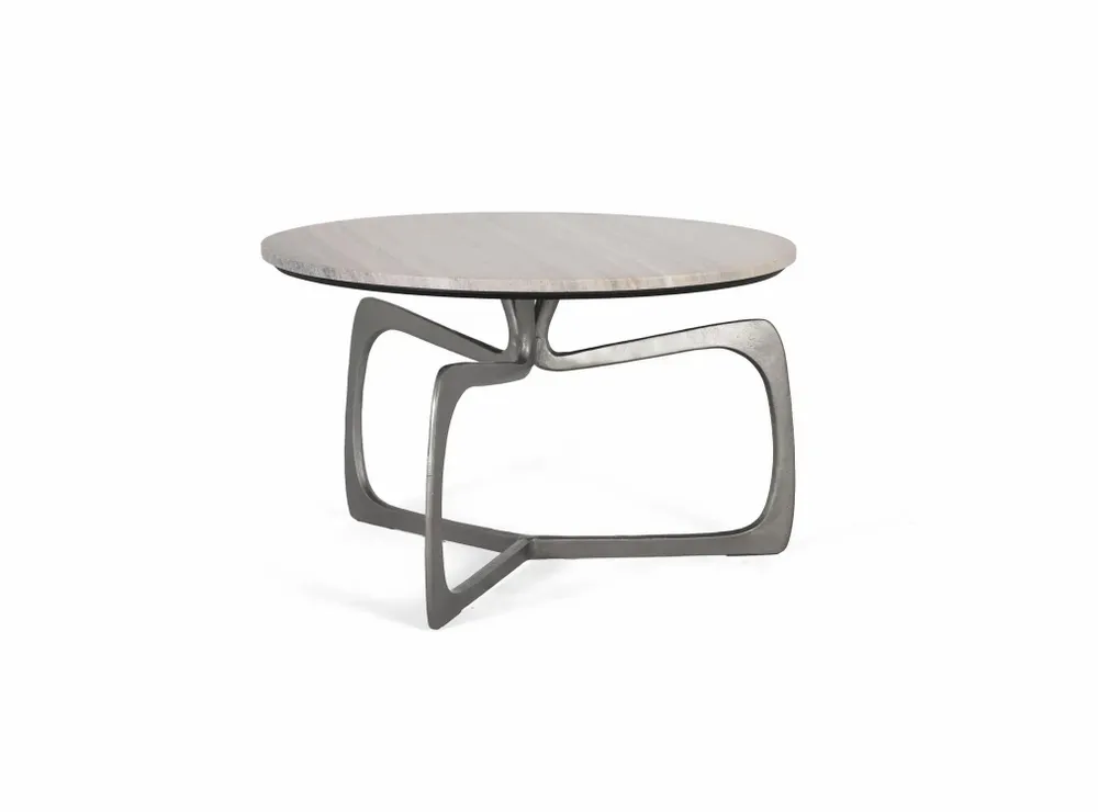 Coffee tables - Coffee table with metal base and marble top - GINER Y COLOMER