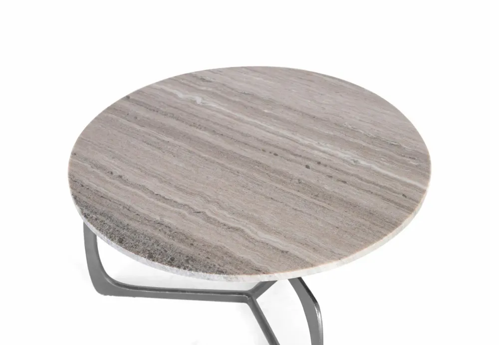 Coffee tables - Coffee table with metal base and marble top - GINER Y COLOMER