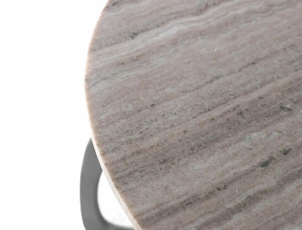 Coffee tables - Coffee table with metal base and marble top - GINER Y COLOMER