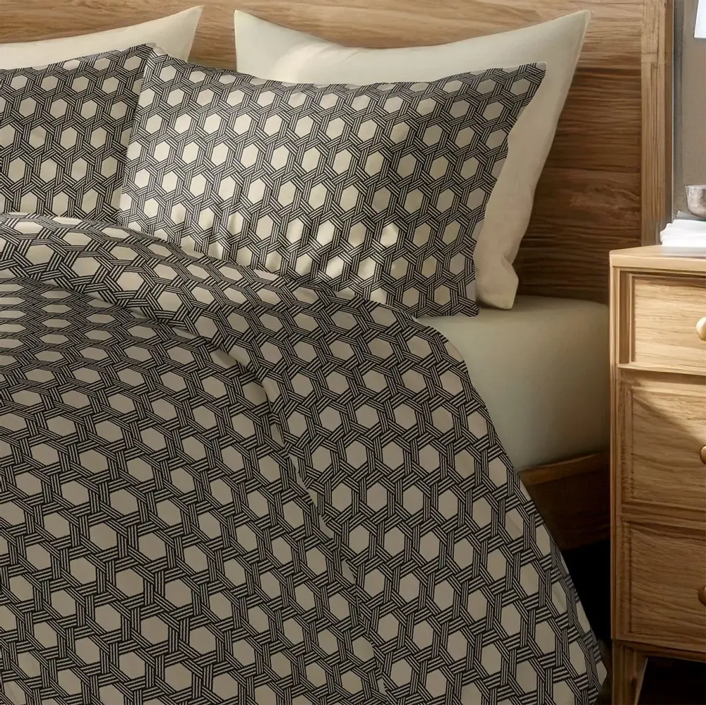 Linge de lit - Parure de lit simple, 100 % satin de coton, Carero - DILIOS