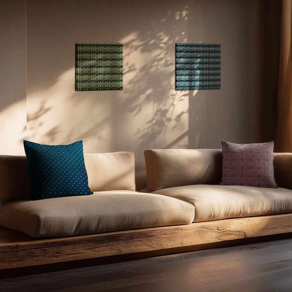 Wall ensembles - WallArt / Nishijin-ori Fabric Embellished with Urushi - YASIMA