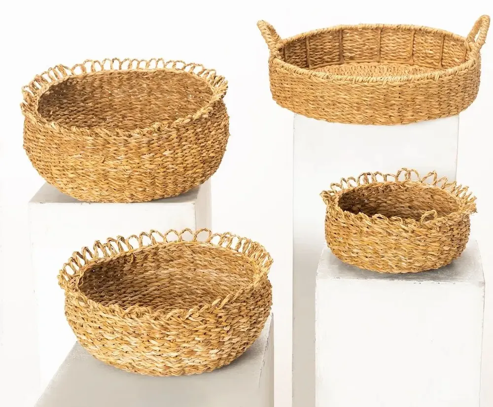 Homewear textile - Collection de paniers en jonc de mer et en jute - ECONEST