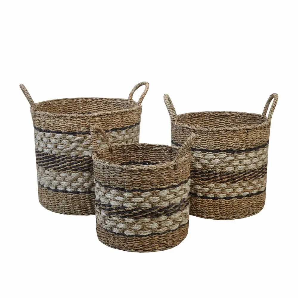 Homewear textile - Collection de paniers en jonc de mer et en jute - ECONEST