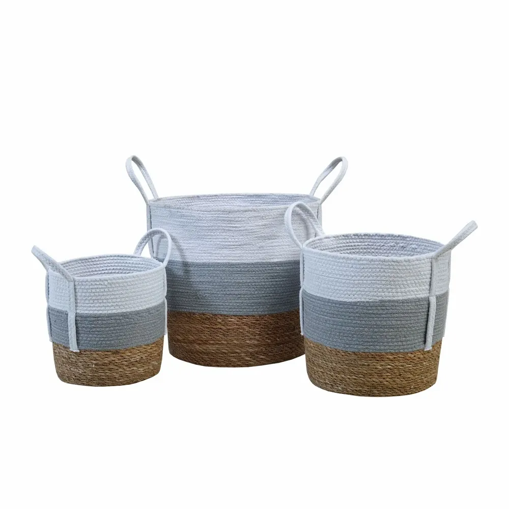 Homewear textile - Collection de paniers en jonc de mer et en jute - ECONEST