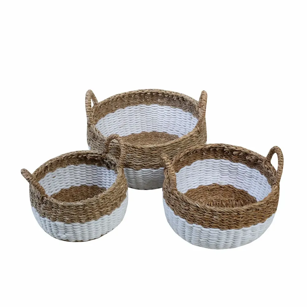 Homewear textile - Collection de paniers en jonc de mer et en jute - ECONEST