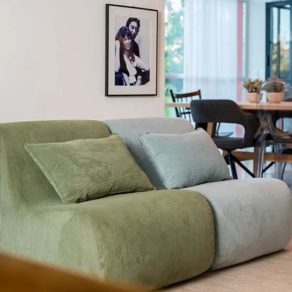 Fauteuils - Chauffeuse modulable POP (kaki) - MAISON JEUDI