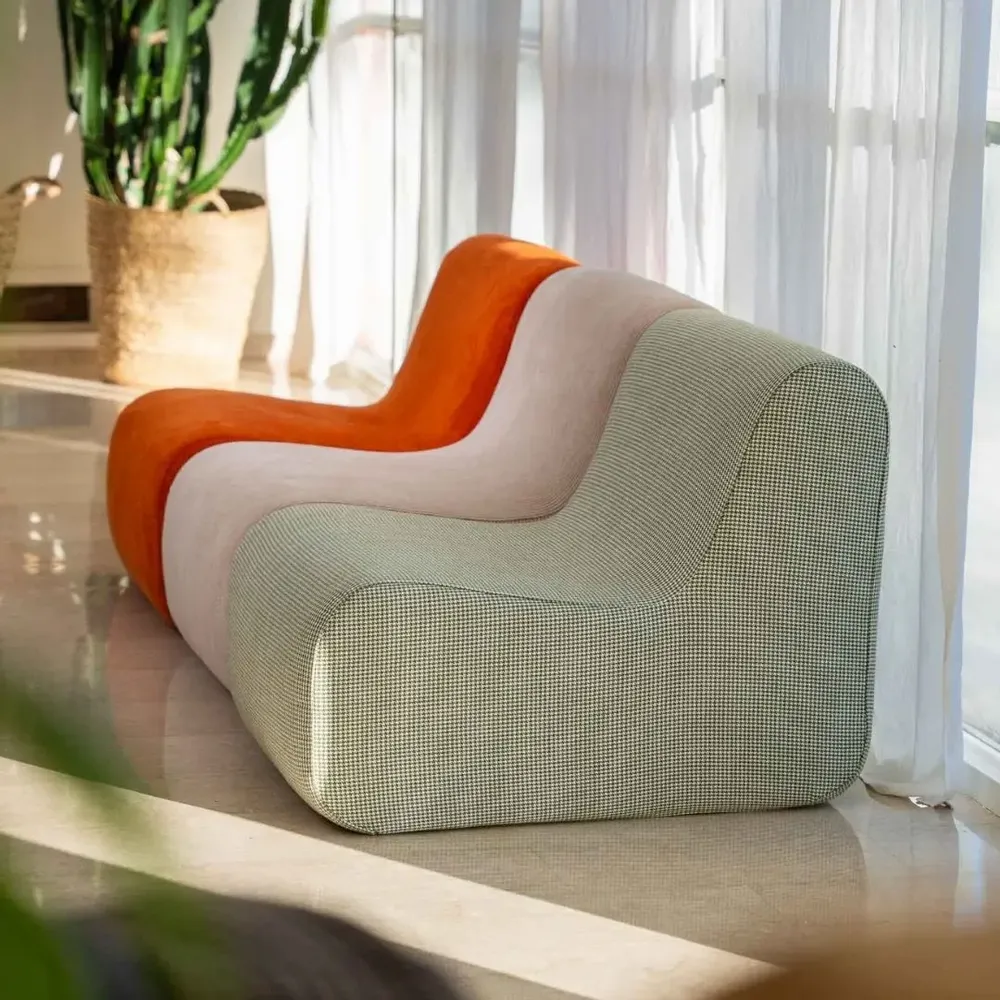 Armchairs - COCOTTE modular armchair (ecru&green) - MAISON JEUDI