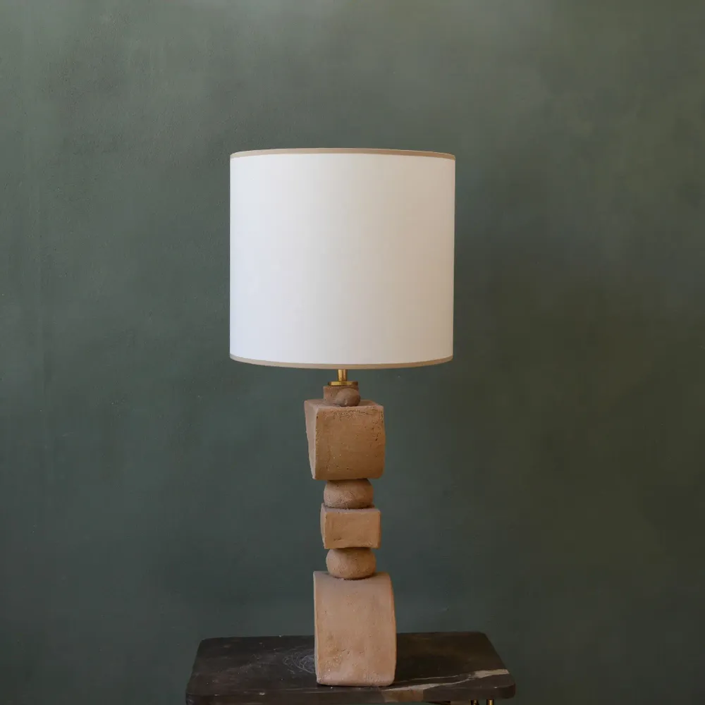 Lampes de table - Lampe de table artisanale en céramique demi-lune - STUDIO WILD ORANGE