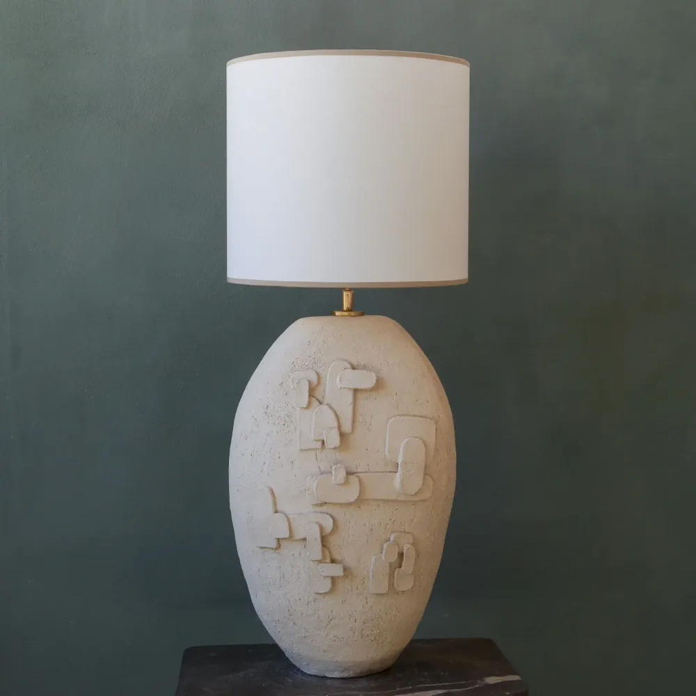 Table lamps - Fragments handmade ceramic tablelamp natural style - STUDIO WILD ORANGE
