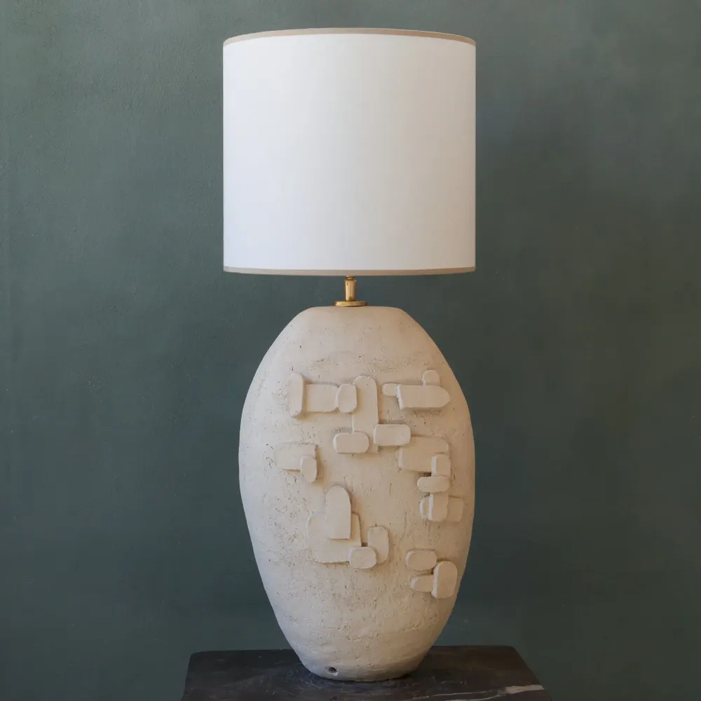 Table lamps - Fragments handmade ceramic tablelamp natural style - STUDIO WILD ORANGE
