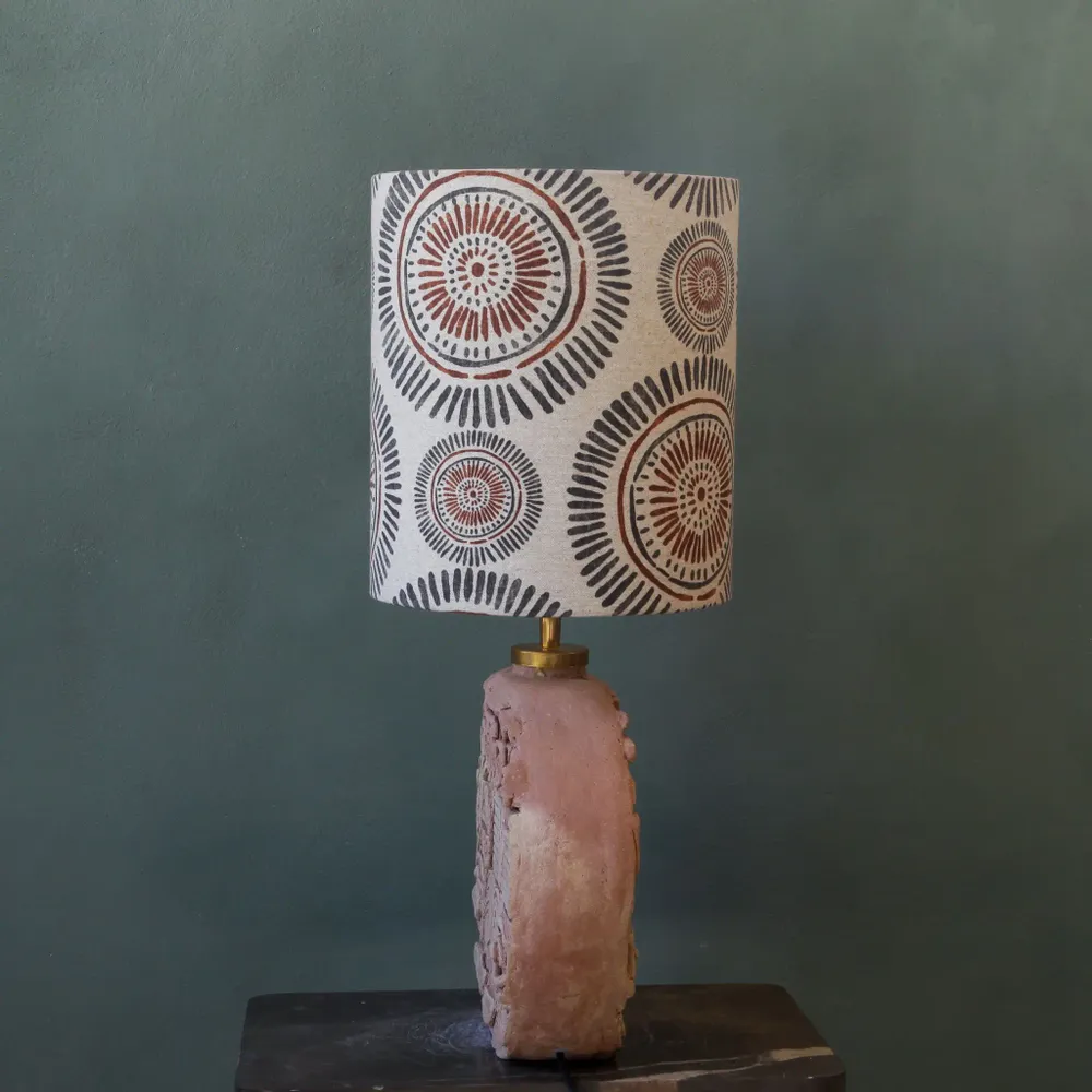 Table lamps - Tribal a handmade ceramic table lamp including lamp shade - STUDIO WILD ORANGE