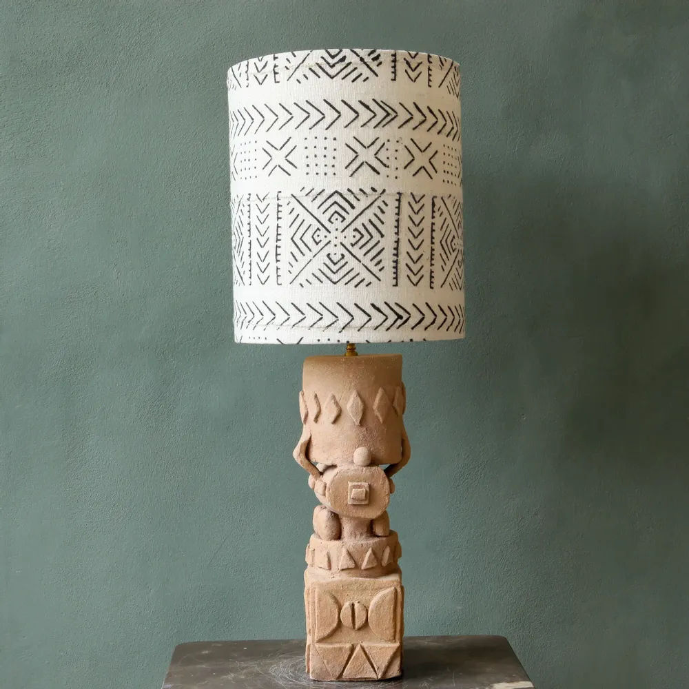 Table lamps - Totem unique handmade ceramic table lamp - STUDIO WILD ORANGE