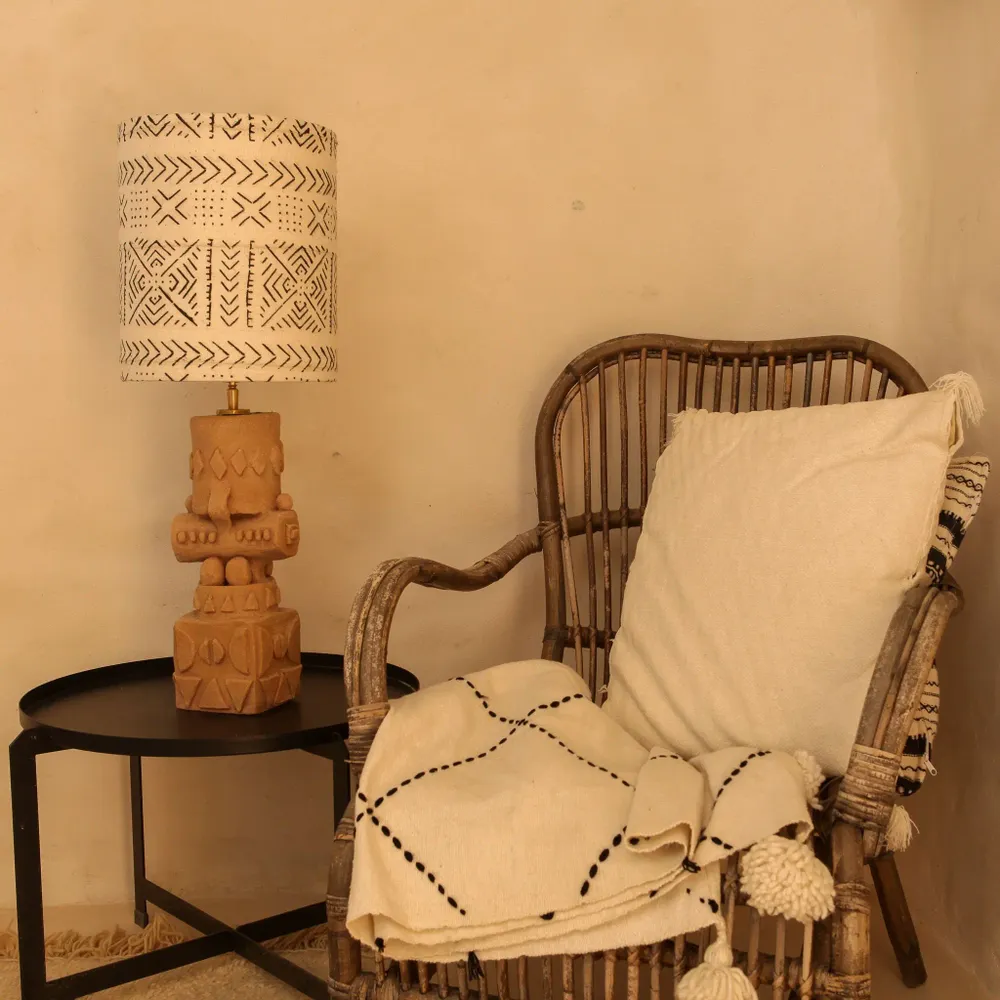 Table lamps - Totem unique handmade ceramic table lamp - STUDIO WILD ORANGE