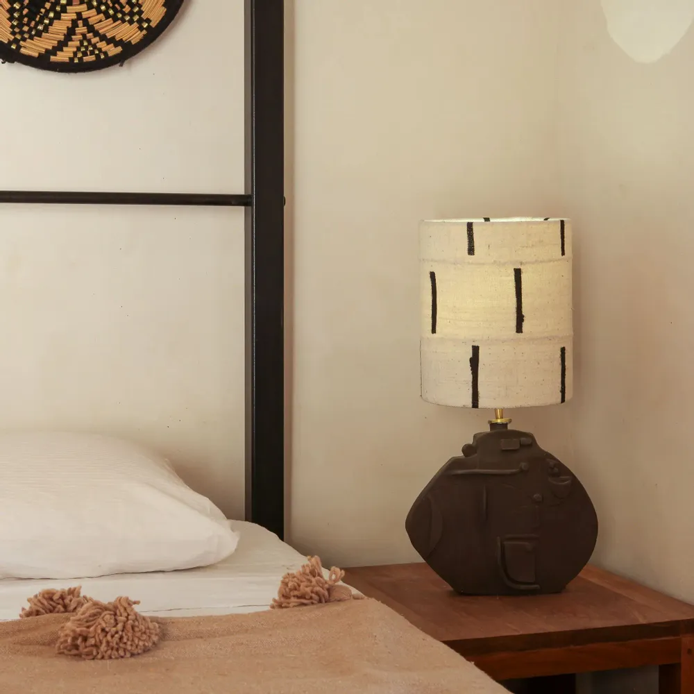 Lampes de table - Chocolate Sprinkles unglazed ceramic table lamp - STUDIO WILD ORANGE