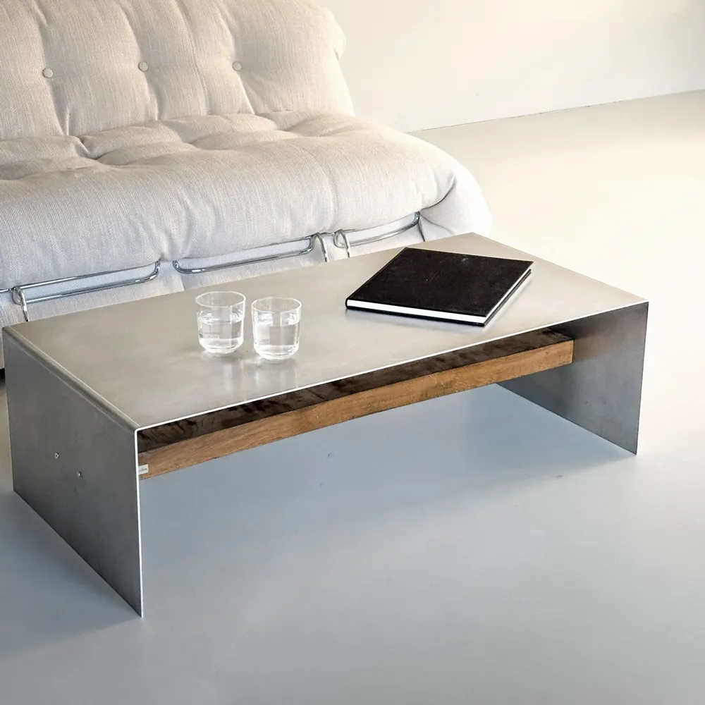Coffee tables - Matted Aluminium Coffeetable - CASE STUDIOS