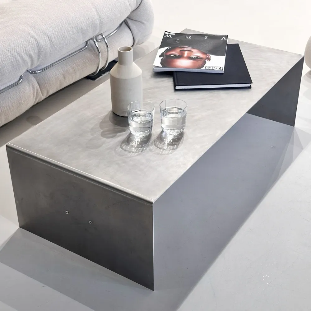 Coffee tables - Matted Aluminium Coffeetable - CASE STUDIOS