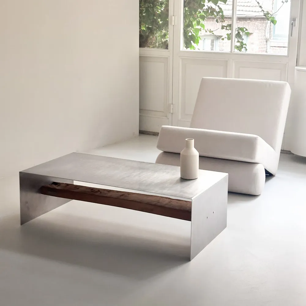 Coffee tables - Matted Aluminium Coffeetable - CASE STUDIOS