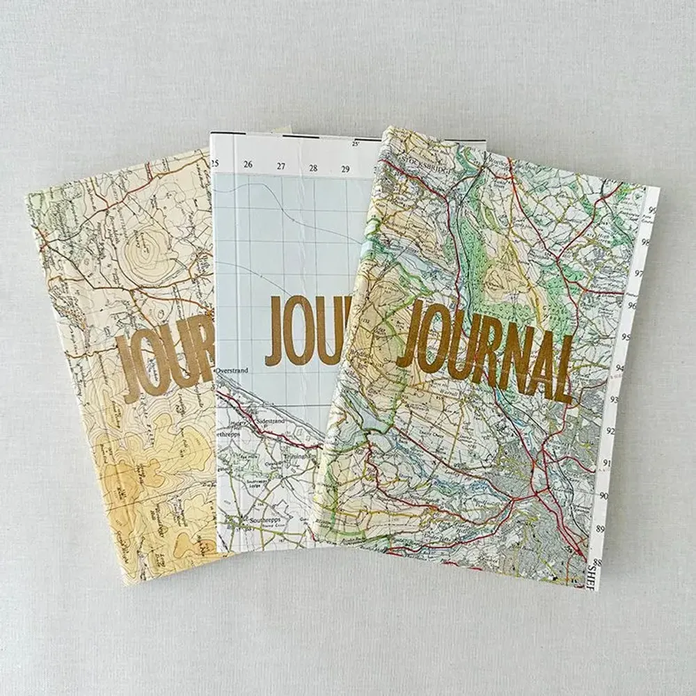 Papeterie bureau - Journal cartographique vintage - SUKIE