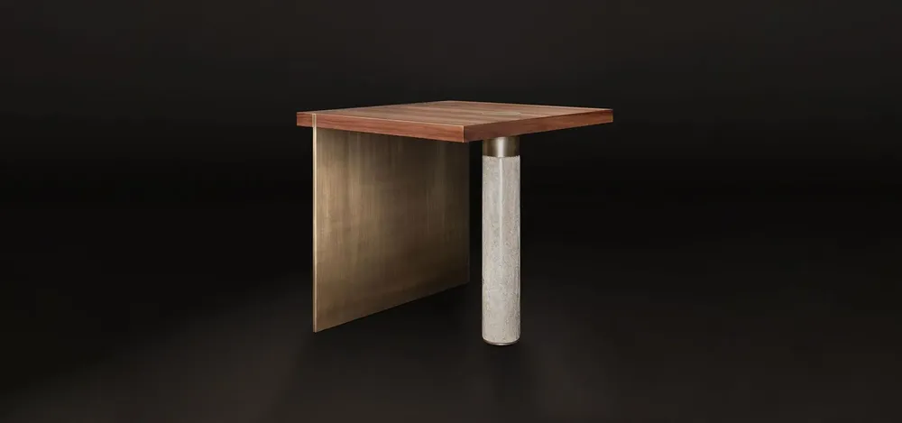 Tables Salle à Manger - Table d'appoint Lakewood fabriquée à la main au Portugal par Porus Stu - PORUS STUDIO