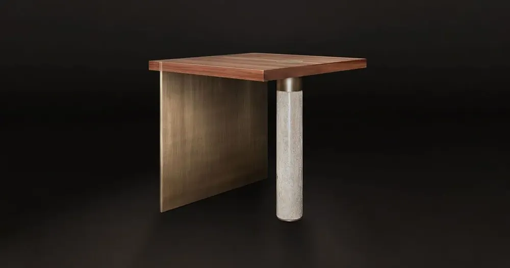 Tables Salle à Manger - Table d'appoint Lakewood fabriquée à la main au Portugal par Porus Stu - PORUS STUDIO