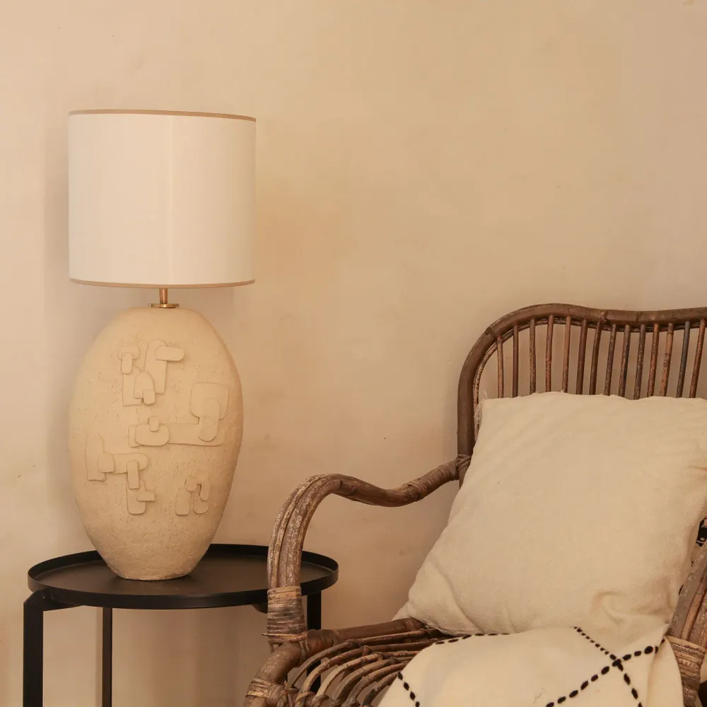 Table lamps - Fragments handmade ceramic tablelamp natural style - STUDIO WILD ORANGE