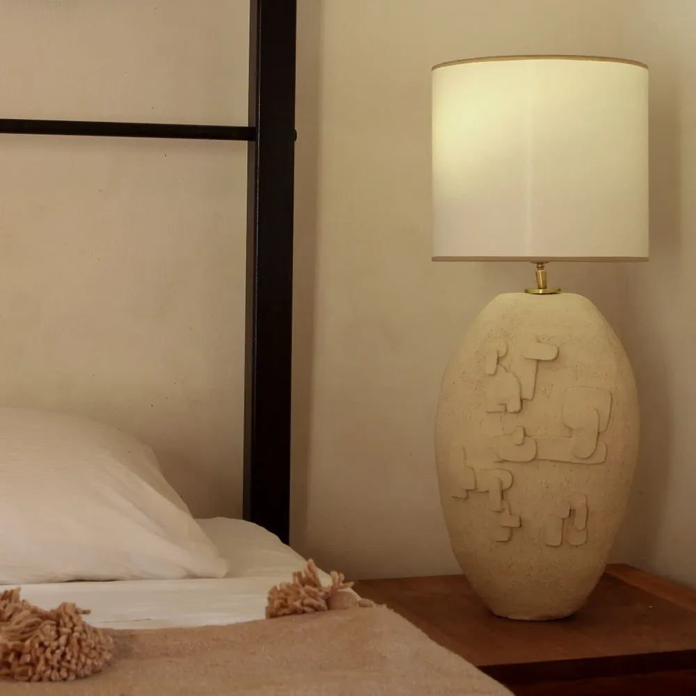 Table lamps - Fragments handmade ceramic tablelamp natural style - STUDIO WILD ORANGE