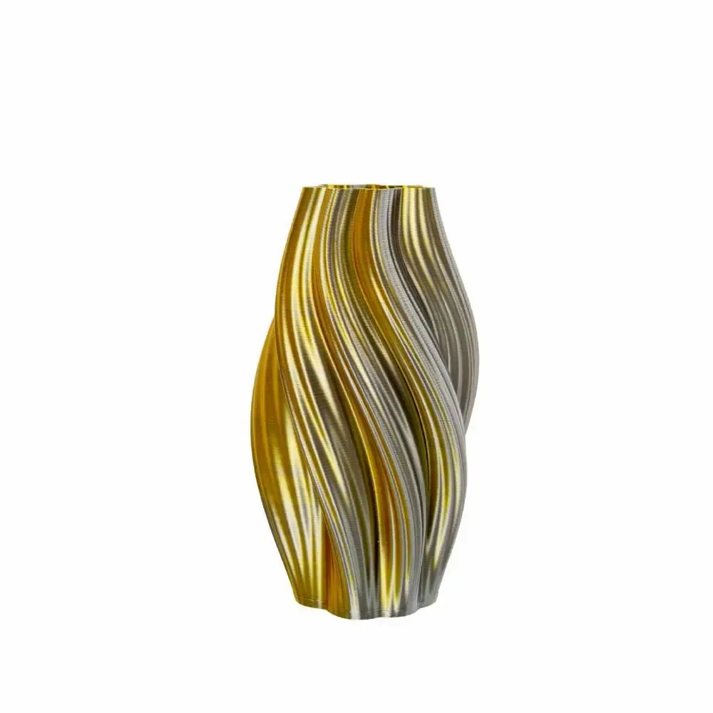 Office design and planning - 3D printed vase "Hot Ice Cream" | Multi-color | Gold&Silver - AUURA
