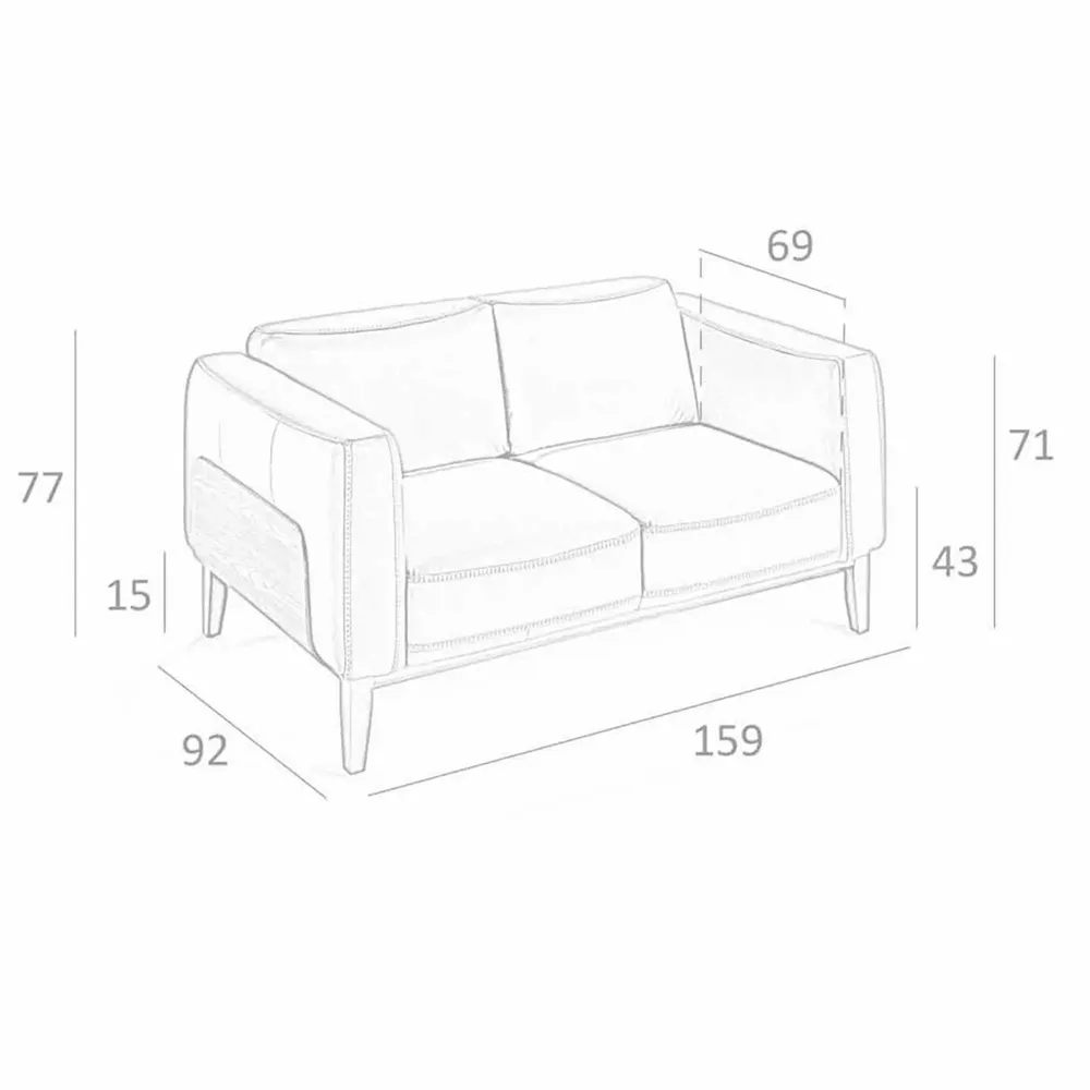 Canapés - Canapé 2 places tapissé en cuir blanc - ANGEL CERDÁ