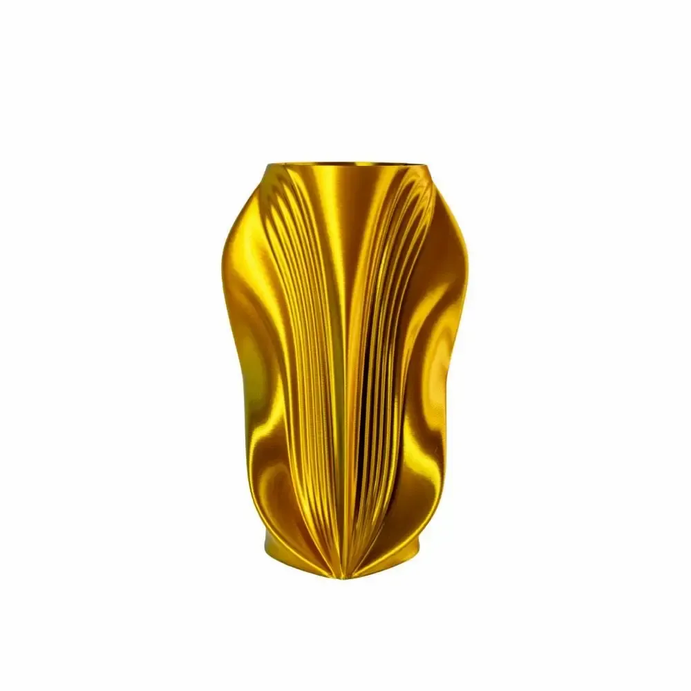 Office design and planning - 3D printed vase "Pleasure" | multi-color | Gold/Silver - AUURA