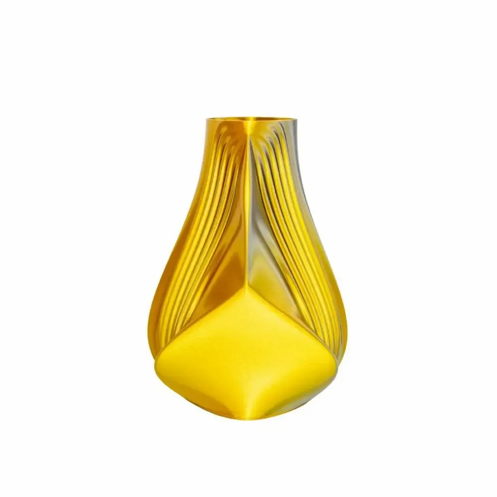 Office design and planning - 3D printed vase "Pleasure" | multi-color | Gold/Silver - AUURA