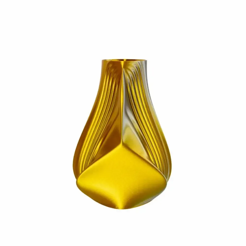 Office design and planning - 3D printed vase "Pleasure" | multi-color | Gold/Silver - AUURA