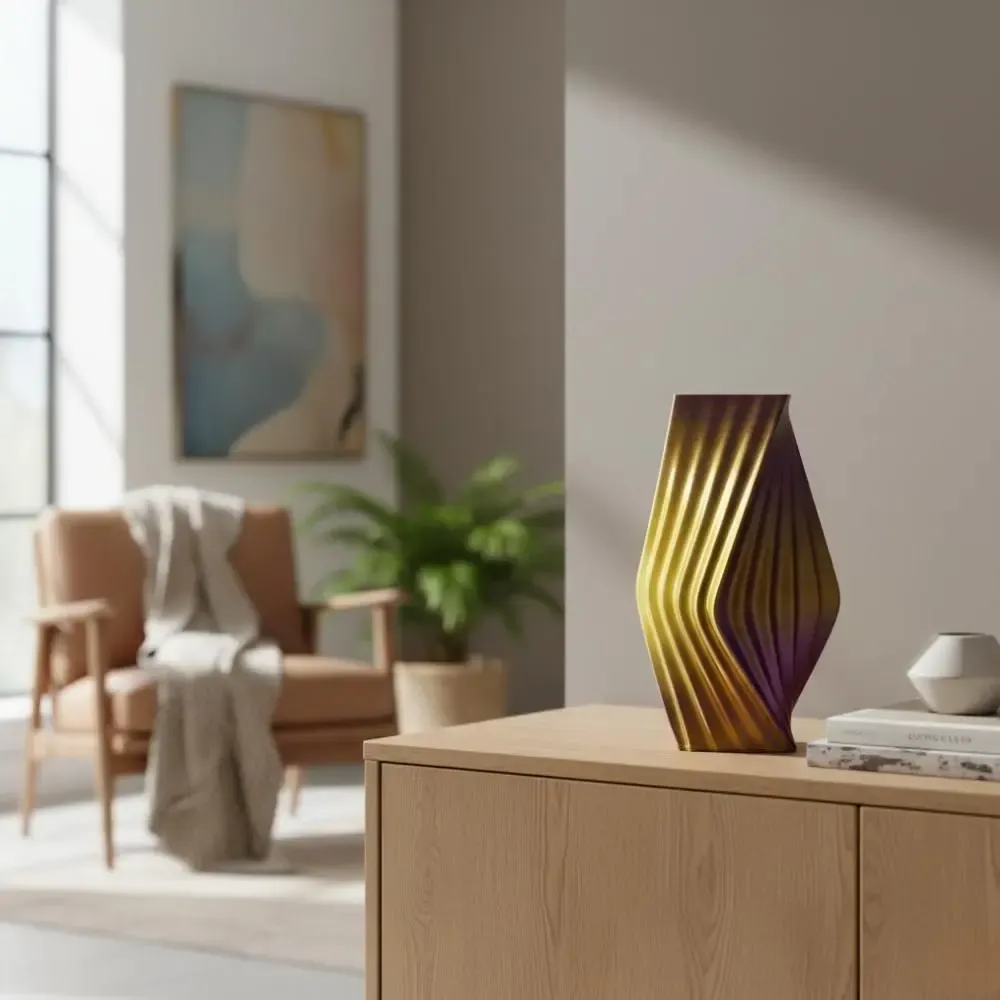 Office design and planning - Vase "Directions" | MULTI-COLOR, Gold&Purple&Red - AUURA