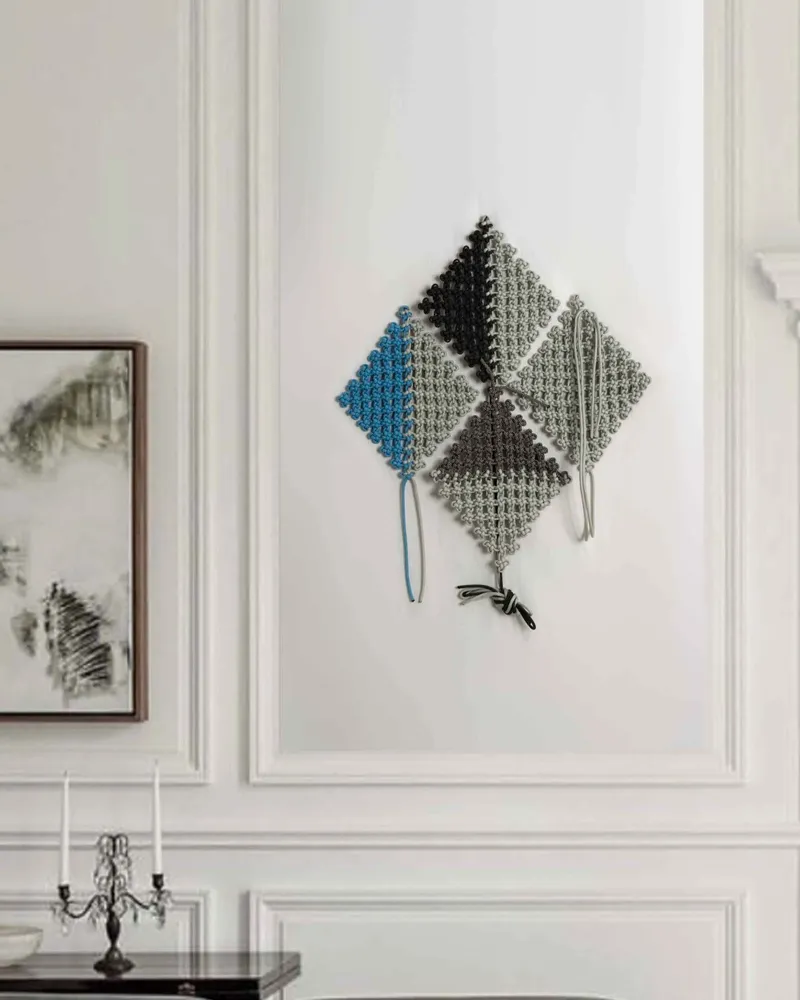 Outdoor decorative accessories - Wall decor • Mobile Masks THE KNOT • Outdoors Indoors • Textile cords - SARAH ALOISI PARIS