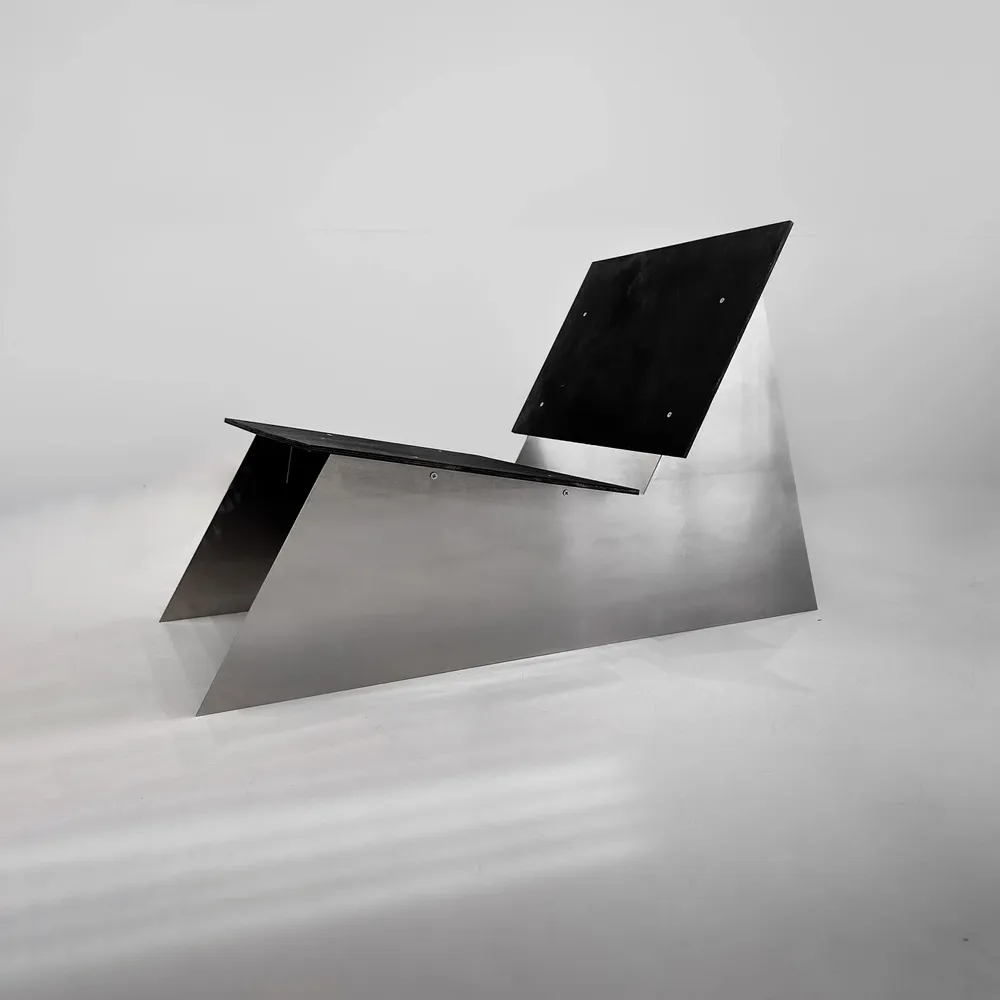 Lounge chairs - Minimalist Sculptural Aluminum Lounge Chair - CASE STUDIOS